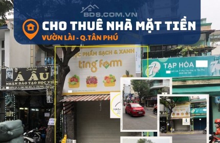 Cho thuê Nhà Mặt Tiền Vườn Lài, 40m2, 12triệu, gần Chung Cư